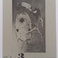 Affiche pour l'exposition Henry Lejeune, à la Galerie 3 + 2 (Paris), du 13 janvier au 8 fevrier 1977